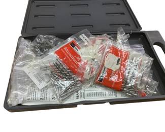 537 - Box of Assorted Rivets w/ Revit Tool - 10" Long (Description): Used as is electric/electronic/mechanical item. No guarantee all components, untested.