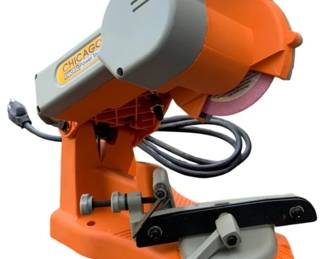 49 - Chicago Electric Chainsaw Sharpener (Description): Used as is electric/electronic/mechanical item. No guarantee all components, untested