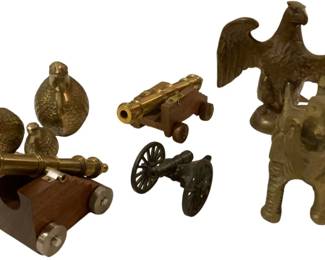 258 - Assorted Brass and Desk Cannons