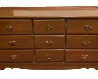 430 - 9 Drawer Wood Dresser - 29 x 56 x 17