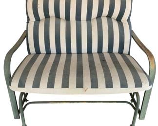 108 - Metal Glider w/ Cushion - 38 x 43 x 28