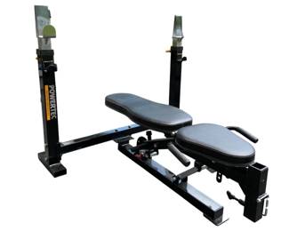 24 - PowerTec Workout Bench 42 x 51 (Description): Used as is electric/electronic/mechanical item. No guarantee all components, untested