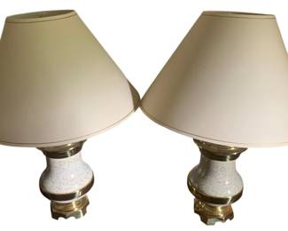 319 - Pair of Lamps - 26 Inches (Description): Used as is electric/electronic/mechanical item. No guarantee all components, untested.