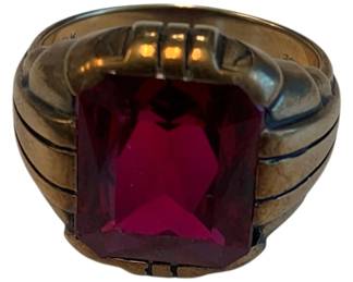 1027 - 10K Gold Stamped Handmade Ring - Size 10