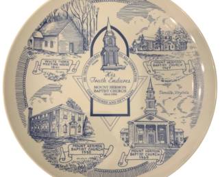 191 - Mount Herman Baptist Church Plate - 9.5 Inches