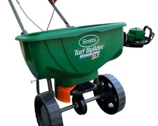 9 - Scotts Turf Builder Edgeguard Adjustable Spreader (Description): 23L x 43W Used as is electric/electronic/mechanical item. No guarantee all components, untested