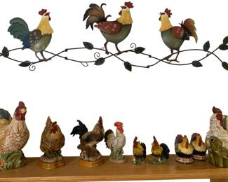 168 - Lot of Rooster Items