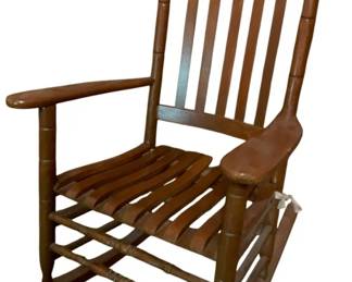 227 - Mahogony Wood Rocking Chair - 43 x 26 x 30