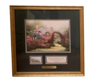 335 - Framed "Glory of Morning" w/ COA (Description): By Thomas Kinkade - 14.5 x 14.5