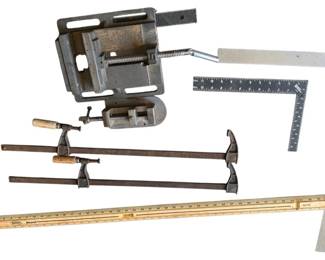 89 - Lot of Tools - Rulers, Squares, Clamps