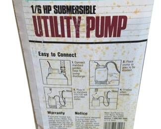 40 - Water Ace 1/6 HP Submersible Utility Pump (Description): Used as is electric/electronic/mechanical item. No guarantee all components, untested