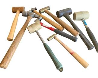 106 - Lot of 9 Mallets and Ball Peen Hammers
