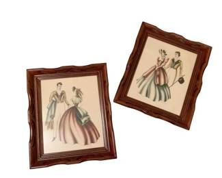 337 - 2 Framed Vintage Art - 14 x 12