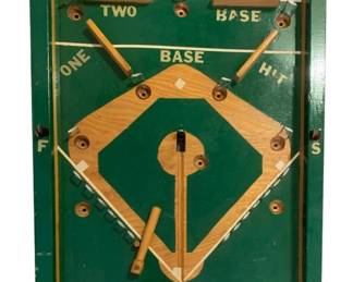 361 - Home Run Wooden Baseball Game Bagatelle (Description): 3 x 18 x 26