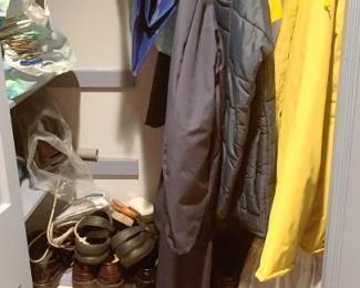 206 - Closet Lot - Shoes, Coats, Irons and More (Description): Used as is electric/electronic/mechanical item. No guarantee all components, untested.