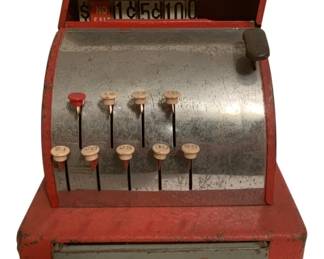 405 - Vintage Toy Cash Register - 8 x 7.5 x 6.5
