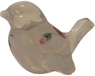 280 - Handpainted and Signed Fenton Bird (Description): 2.5 x 2.5 x 4
