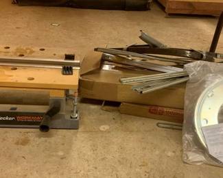 533 - Group Lot of Assorted Metal & Workmate (Description): Used as is electric/electronic/mechanical item. No guarantee all components, untested.