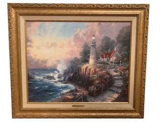 339 - Framed "The Light of Peace" w/ COA (Description): By Thomas KinKade - 25.5 x 21.5