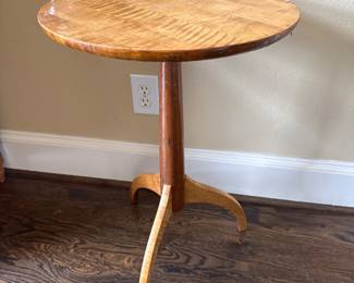 Hand made burl table. Stained