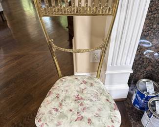 Brass vanity chair