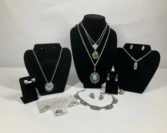 TurquoiseStyle And Silver Color Costume Jewelry