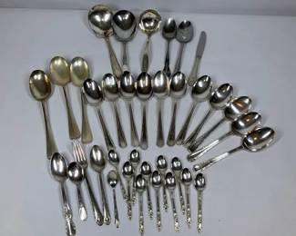 Vintage Assorted Flatware  Serving Pieces Collection  Spoons, Ladles  More