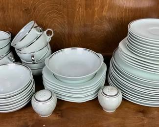 Britesina Mist Dinnerware Set with Cups, Plates  Serving Pieces