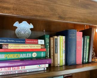 Books  Decorative Shelf Display with Reference, Childrens and History Titles