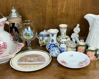 Decorative Pottery  Tableware Lot  Pitchers, Stein, Ceramics  More
