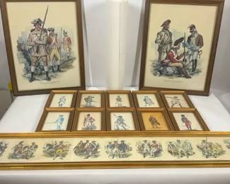 004 Framed Historical Military Prints  Soldier Illustrations Group