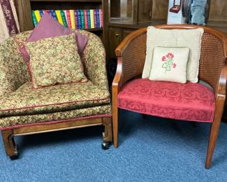 Upholstered Accent Chairs with Pillows
