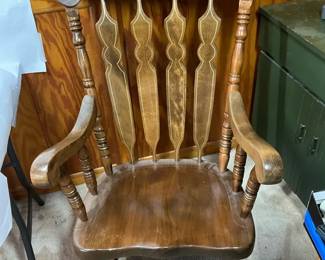 HandPainted Wooden Rocking Chair