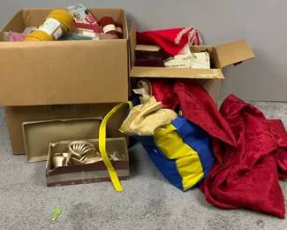 Craft and Sewing Supplies with Yarn, Fabric and Accessories