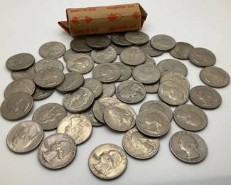 Washington Quarter Coin Collection w Roll  Silver Dates Possible
