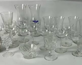 Stemware, Glass Pitchers  Mixed Drinkware Pieces