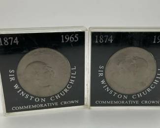 1965 Winston Churchill Commemorative Crowns Coins