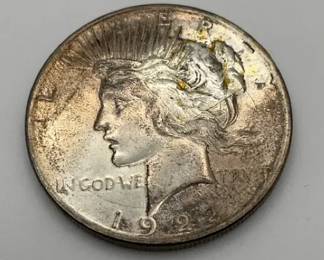 1922 Peace Silver Dollar Coin