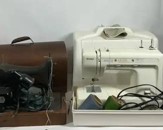 Older Singer Sewing Machine with Cabinet Cover  Kenmore Sewing Machine