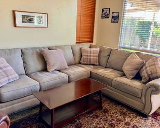 Sectional and coffee table