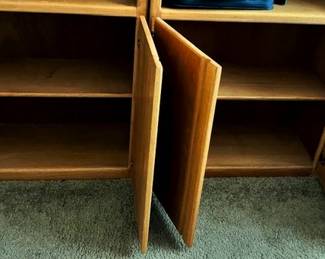Open cabinets