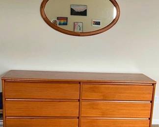 Bedroom dresser and mirror