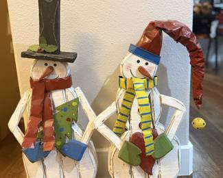 Wooden Snowmen 3ft tall