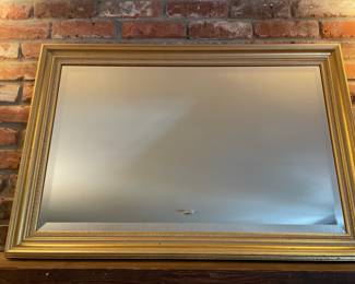 Vintage Gold Gilt Beveled Mirror