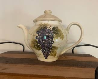 Cabernet Hand Painted Collection Teapot by Tabletops Unlimited