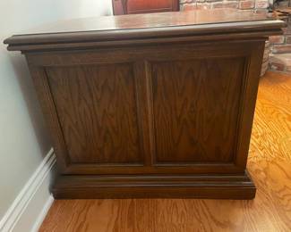 Vintage Wooden Nightstand with Three Drawers