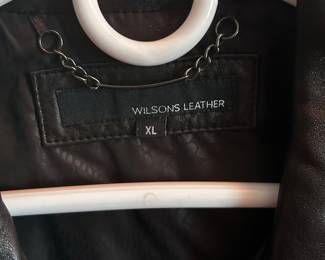 Wilson's Leather Women's Black Leather Trench Coat