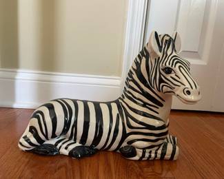Vintage Italian Ceramic Zebra Figurine