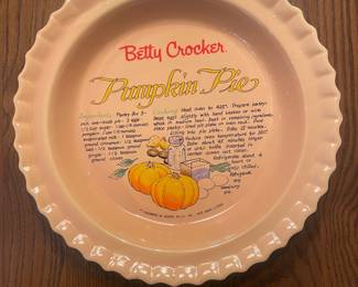 Betty Crocker Pumpkin Pie Plate