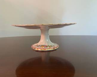 Crown Staffordshire Lyric Tunis Pink Cake Stand